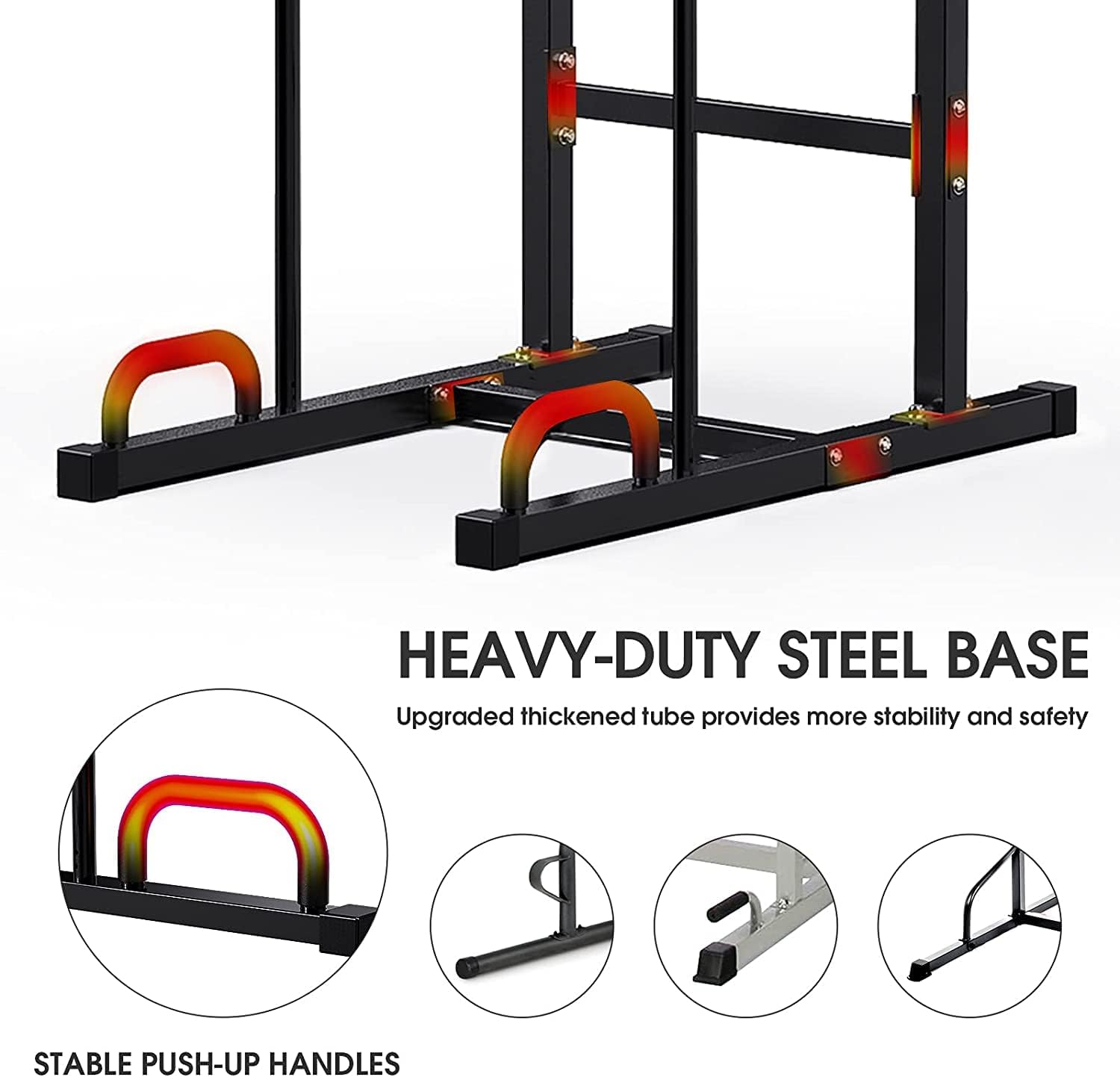 Power Tower Pull Up Dip Station Adjustable Home Gym Trainer