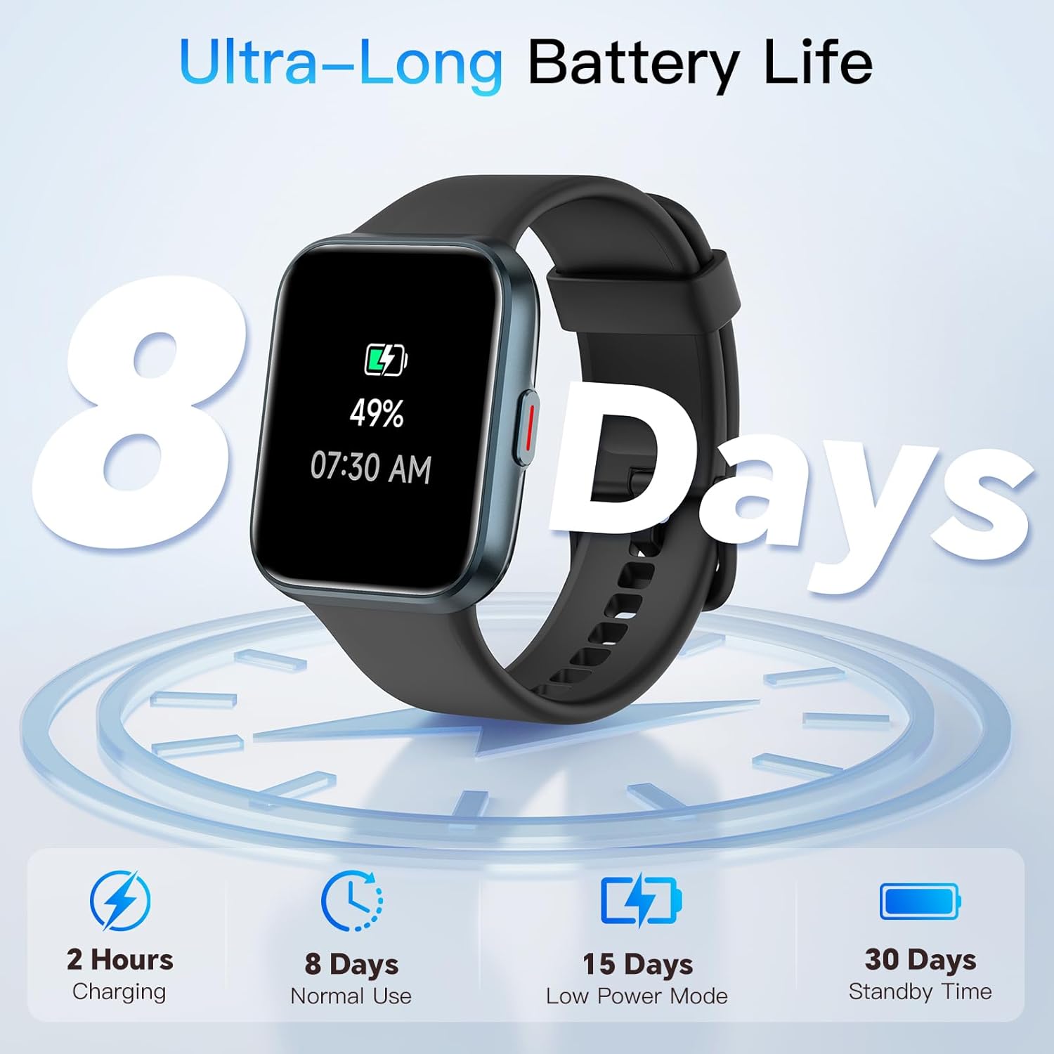Smart Watch Bluetooth Calling Alexa 120 Sports Waterproof