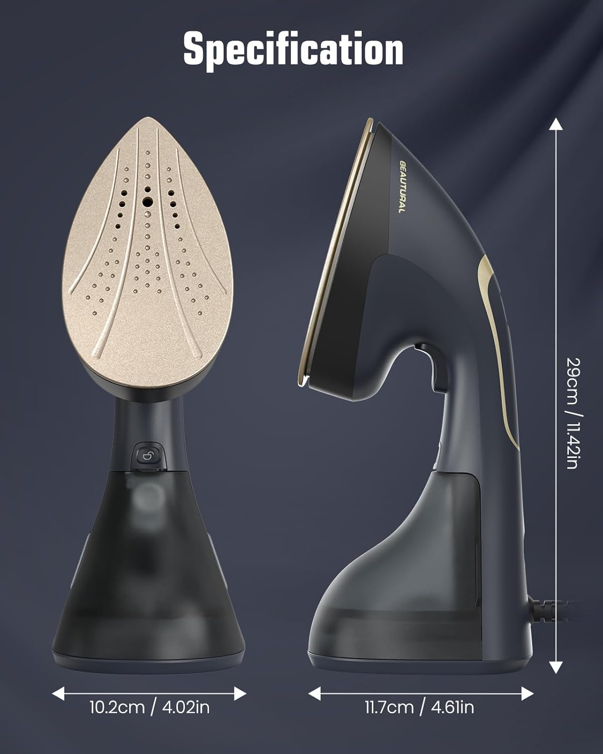 2 in 1 Clothes Steamer Iron 1500W Ceramic Plate Fast Heat
