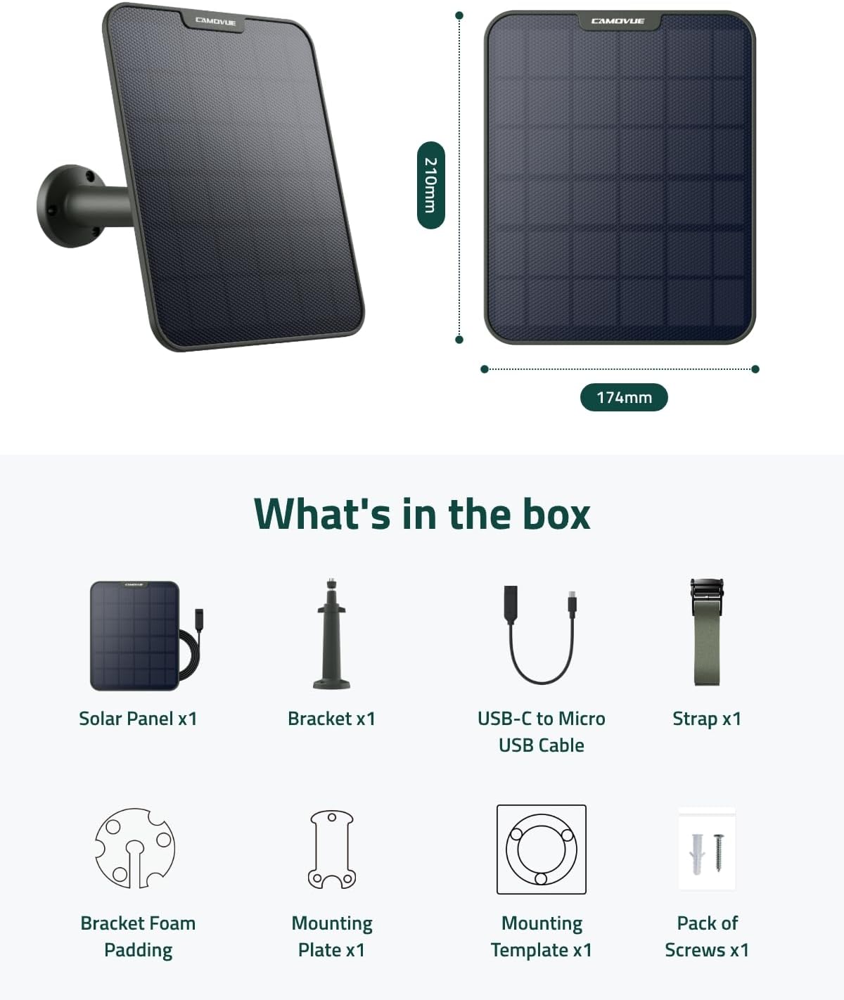 6W Solar Panel for Wildlife Trail Camera IP65 Outdoor Charger
