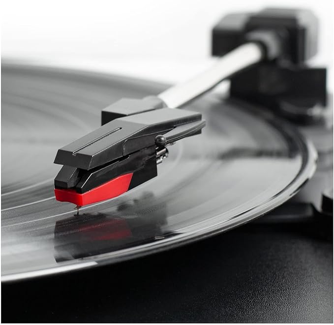Portable Suitcase Record Player 3 Speed Black Bluetooth