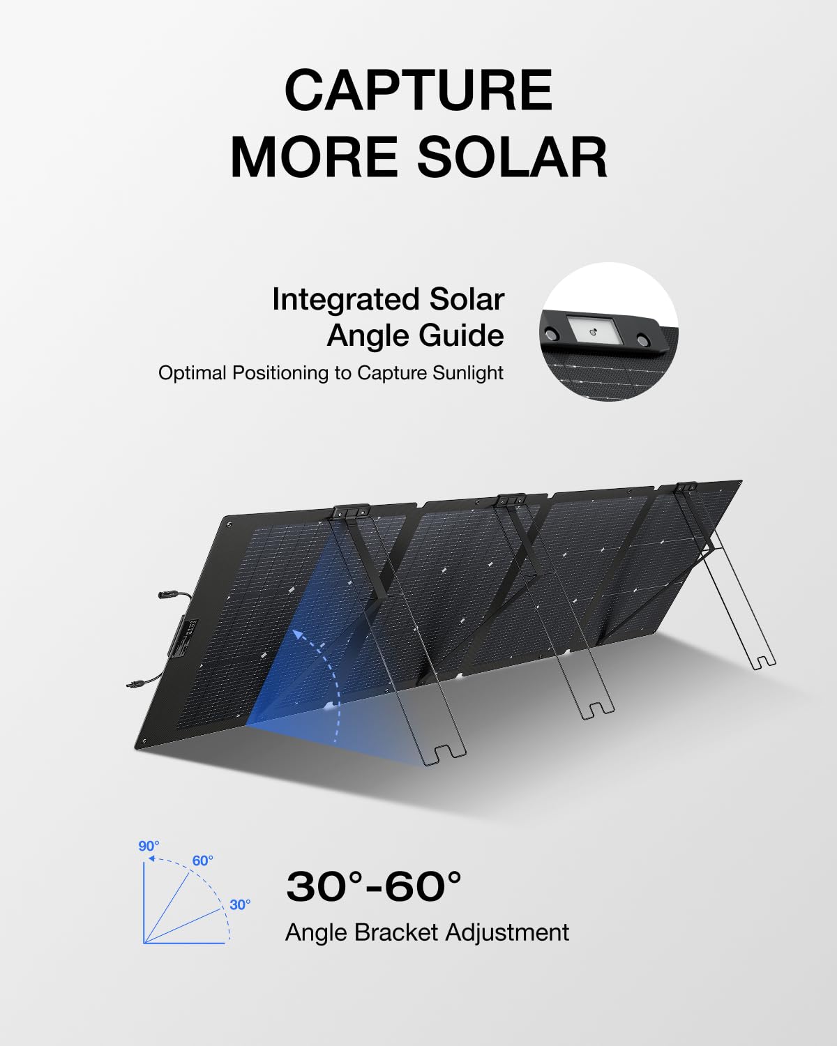 220W Portable Bifacial Solar Panel Foldable Camping Home Backup
