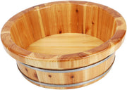 Wooden Foot Bath Barrel Pedicure Spa Soak Tub Metal Reinforced