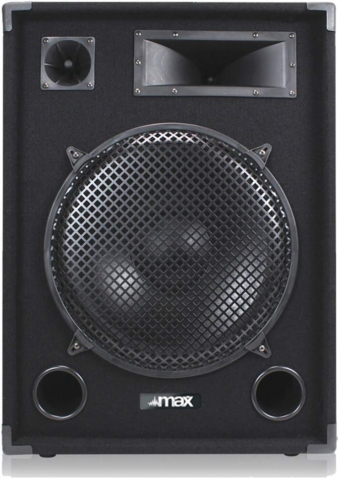 15" Passive DJ PA Speakers Pair 2000W 3-Way System Deep Bass Pro Audio