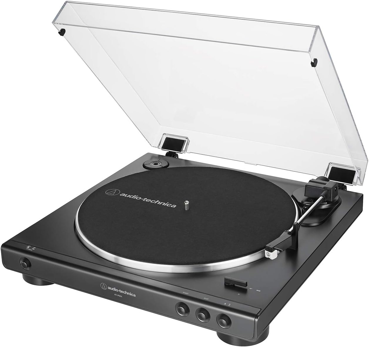 Automatic Turntable with Active Speakers Package Black