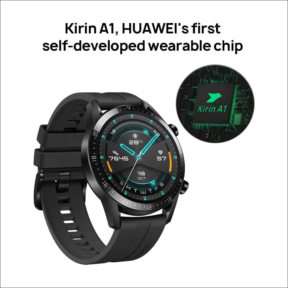 46mm AMOLED GPS Smart Watch Bluetooth Call Black