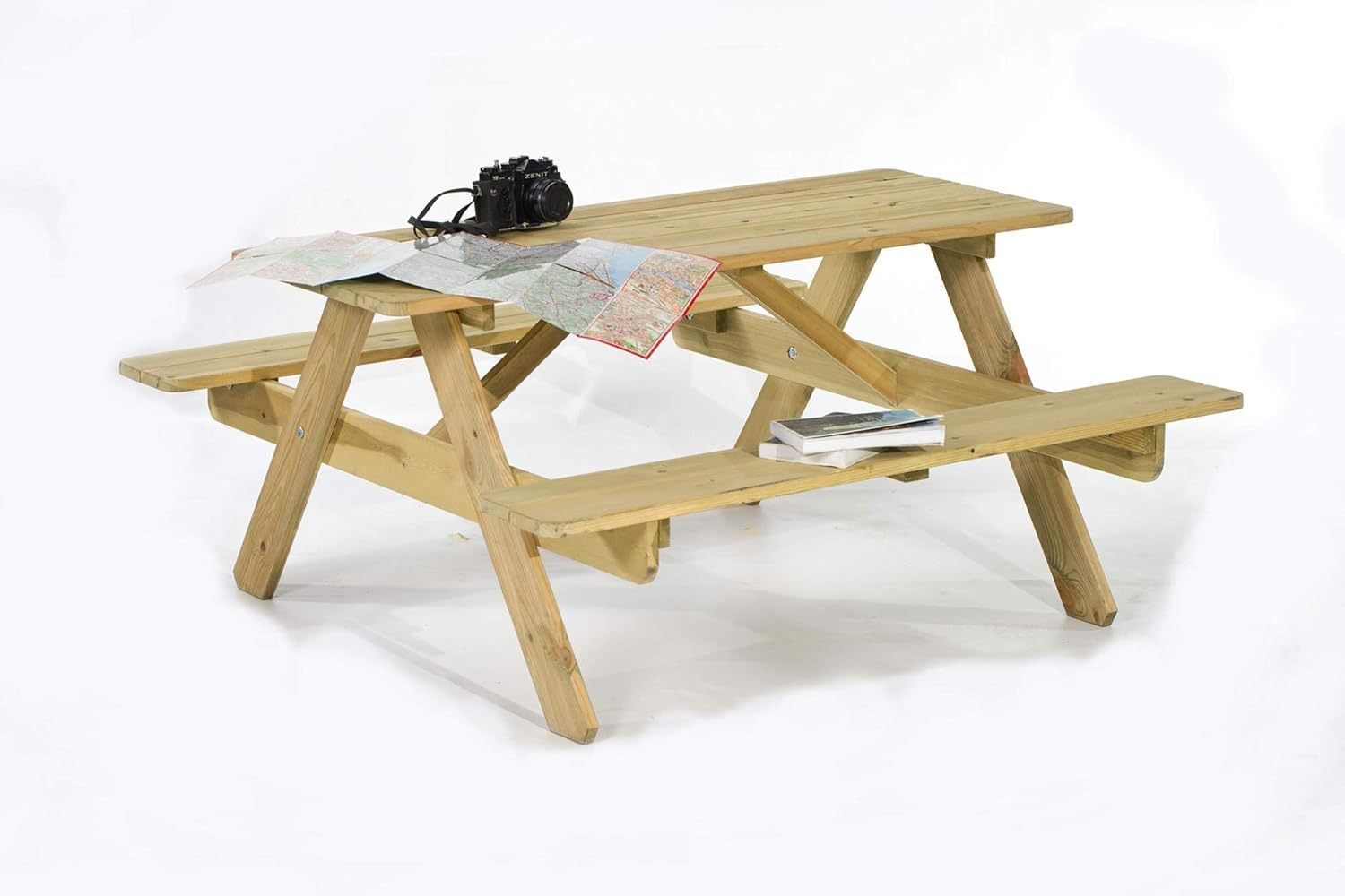 6 Seater Wooden Picnic Table A Frame Garden Bench 140cm