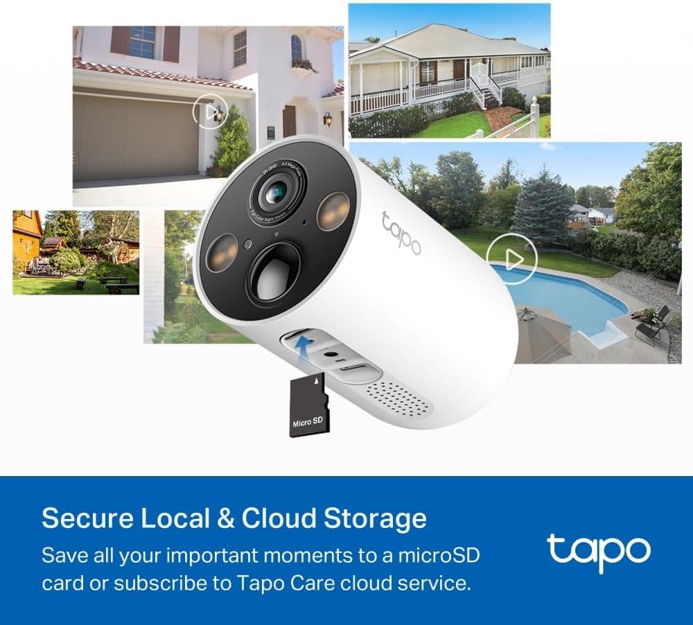 2K QHD Wireless Outdoor Security Camera Solar AI No Fee