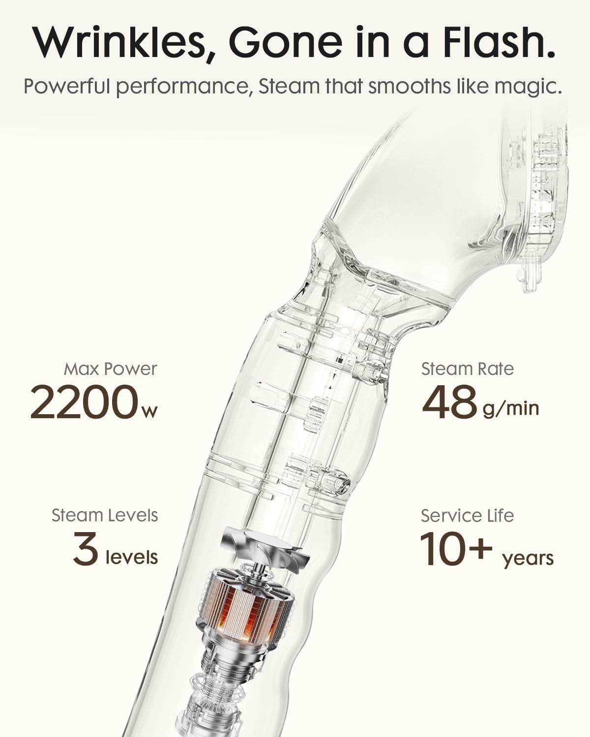 Professional Garment Steamer 2200W Standing Clothes Steamer 3L Tank