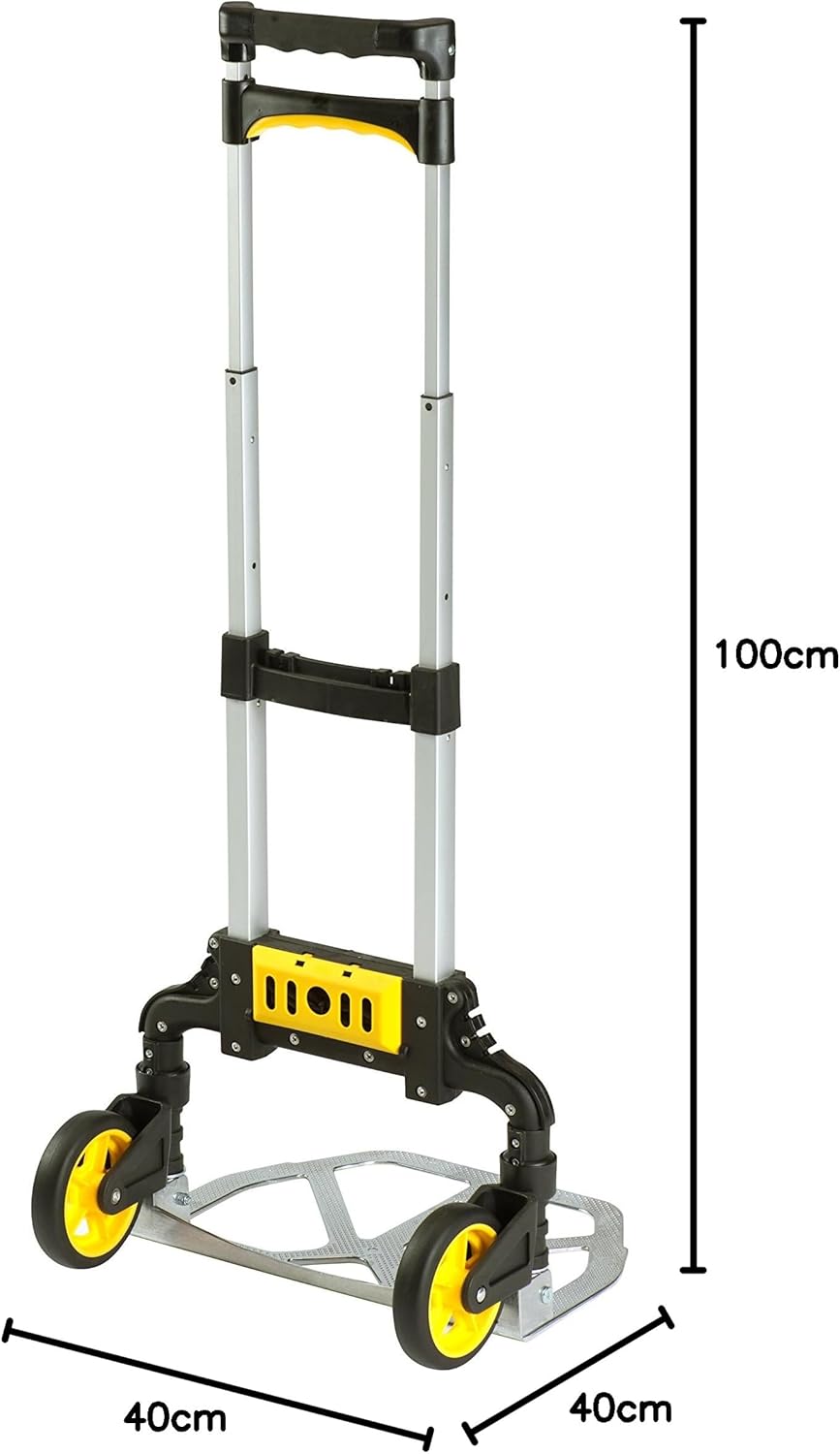 Compact Folding Hand Truck Trolley 60KG Aluminium Cart