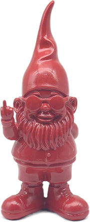 Swearing Gnome Statue Red 20cm Funny Home Decor Figurine