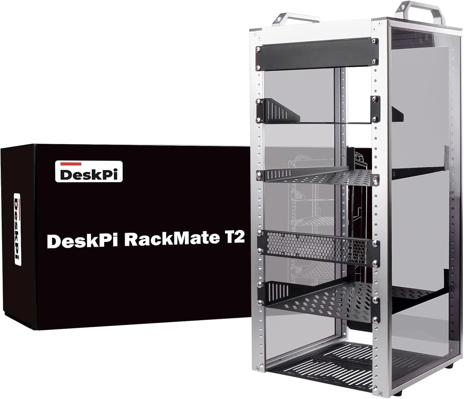 10in 12U Mini Server Rack Cabinet Aluminium Desktop AV NAS
