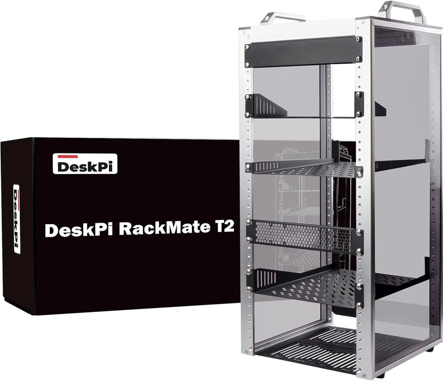 10in 12U Mini Server Rack Cabinet Aluminium Desktop AV NAS