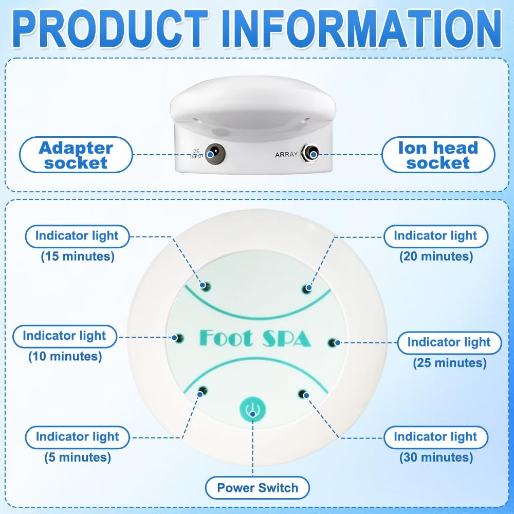 Ionic Foot Spa Detox Bath Machine Ion Therapy Foot Soak Relaxation