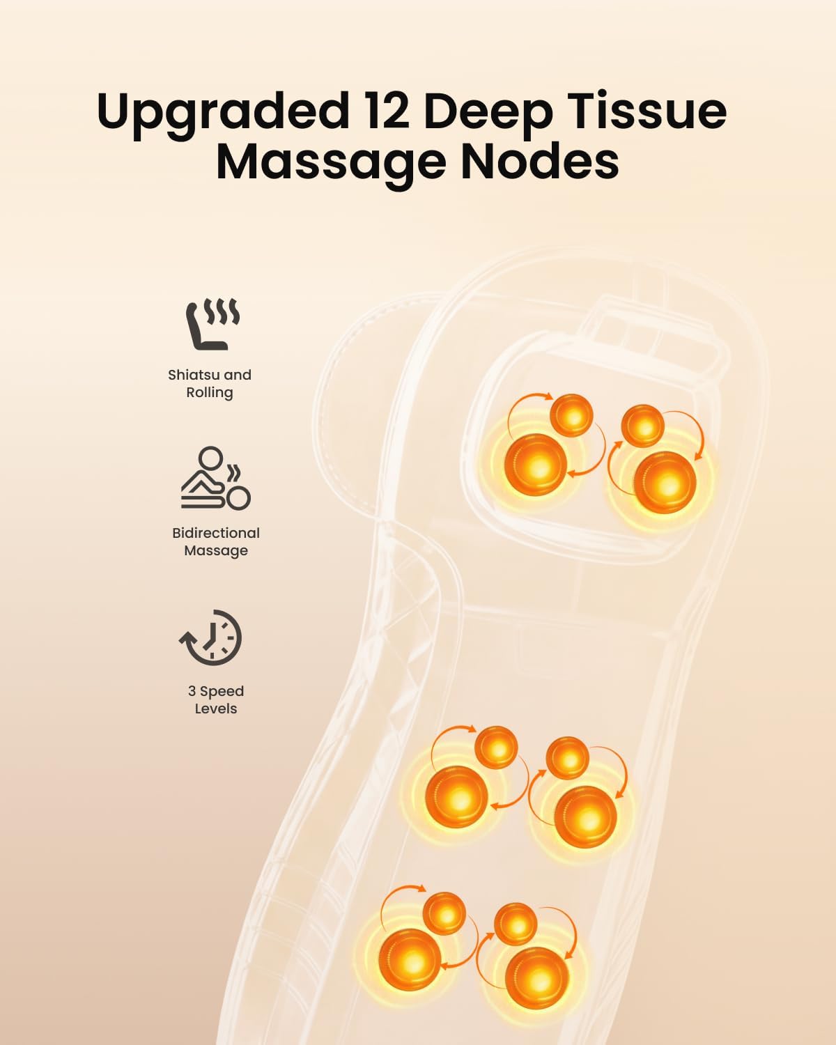 Shiatsu Back Massager Chair Heat Full Body Neck Seat Vibration