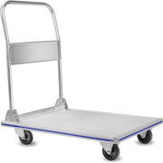 400KG Folding Aluminium Platform Trolley Heavy Duty Push Cart