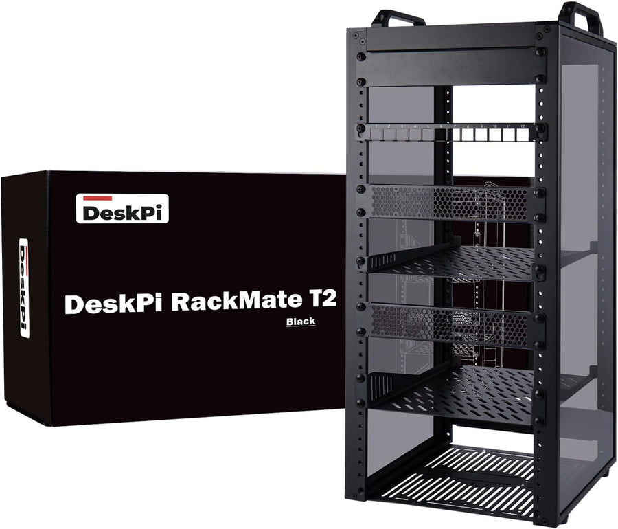 10in 12U Mini Server Rack Cabinet Black AV NAS Desktop