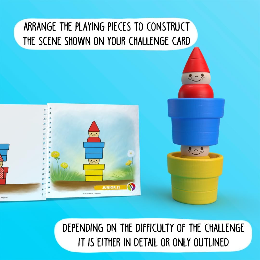 Wooden Gnome Puzzle Game Kids Brain Teaser 48 Challenges