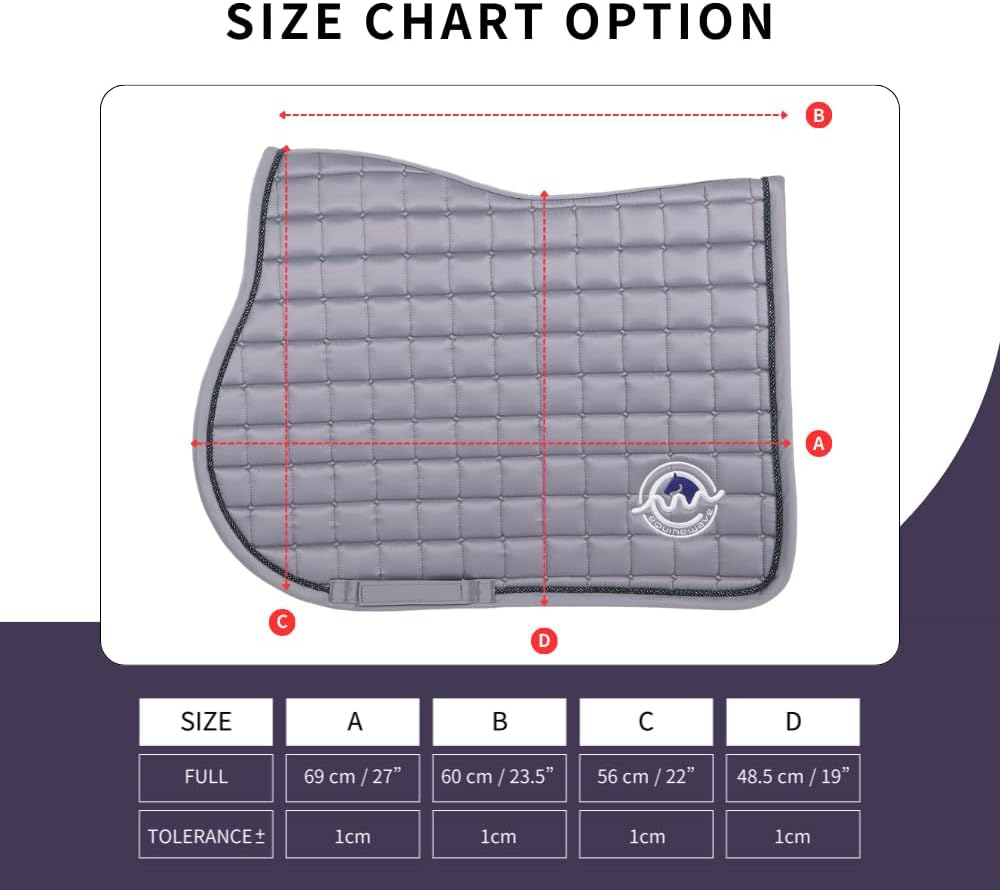 Classic Satin Jump Saddle Pad with Anatomic Shock Absorbing Fit