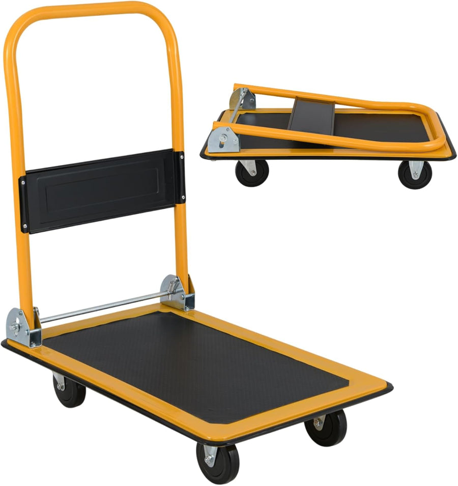 150KG Folding Platform Trolley Flatbed Push Cart Dolly