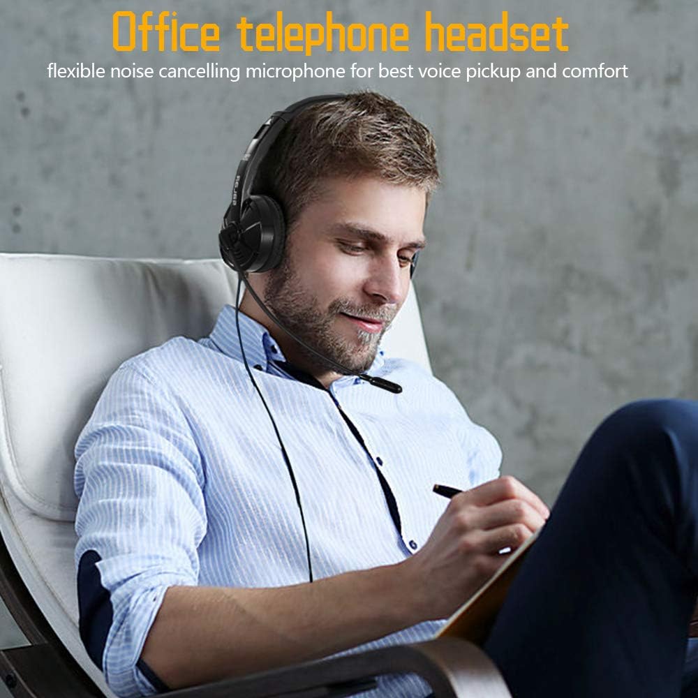 USB Wired Headset With Noise Cancelling Mic Stereo PC