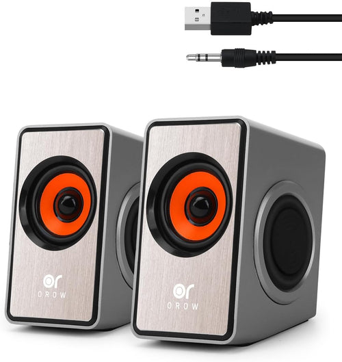 Mini PC Speakers 12W Stereo USB 3.5mm Bass Desktop Laptop