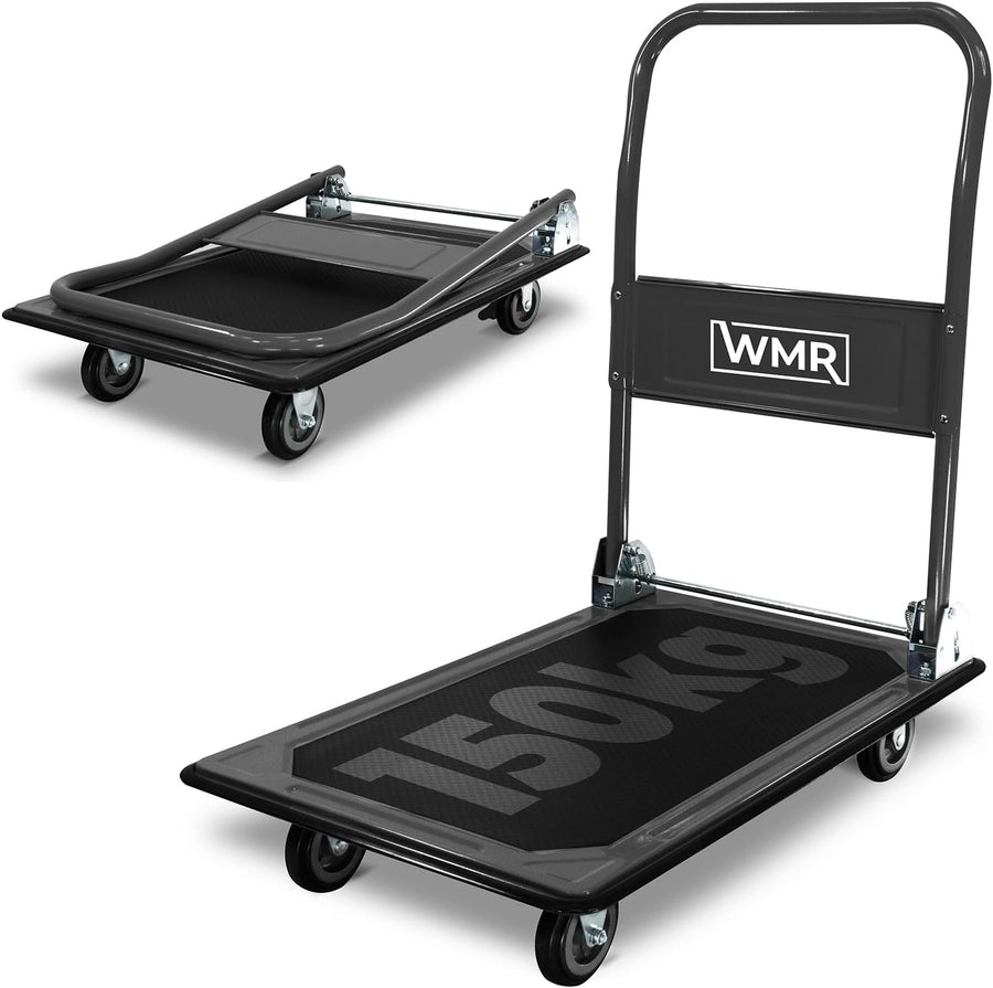 Heavy Duty Platform Trolley 150KG Foldable Cart Grey