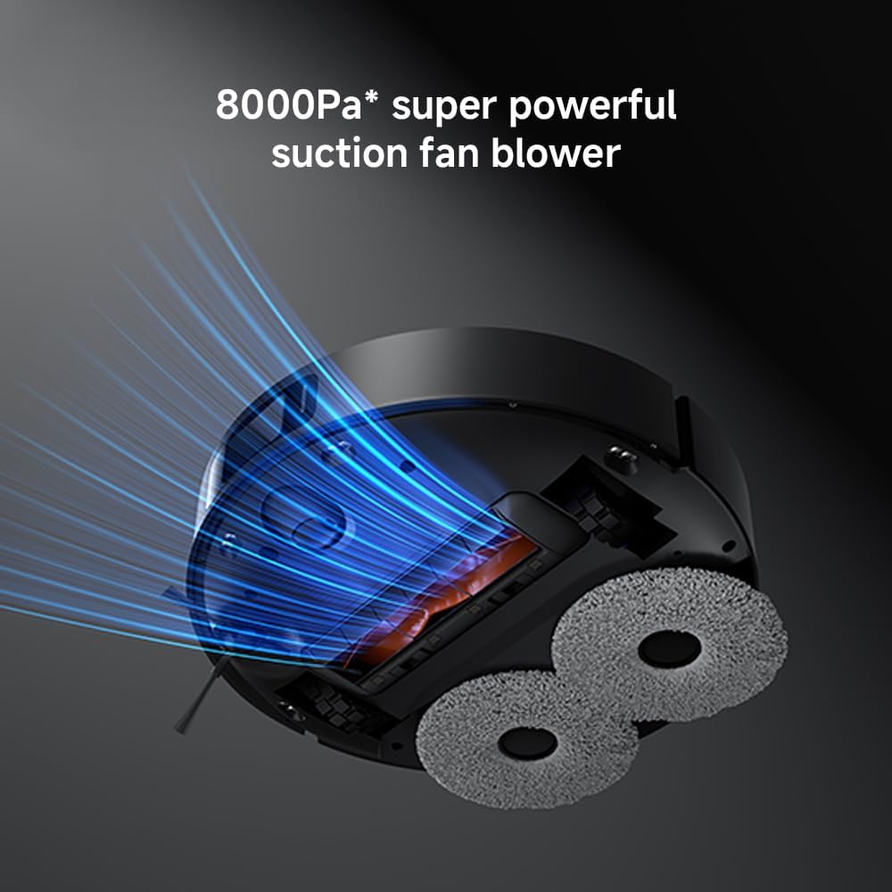 Robot Vacuum Mop Self Empty 8000Pa LiDAR Hot Wash Smart Clean