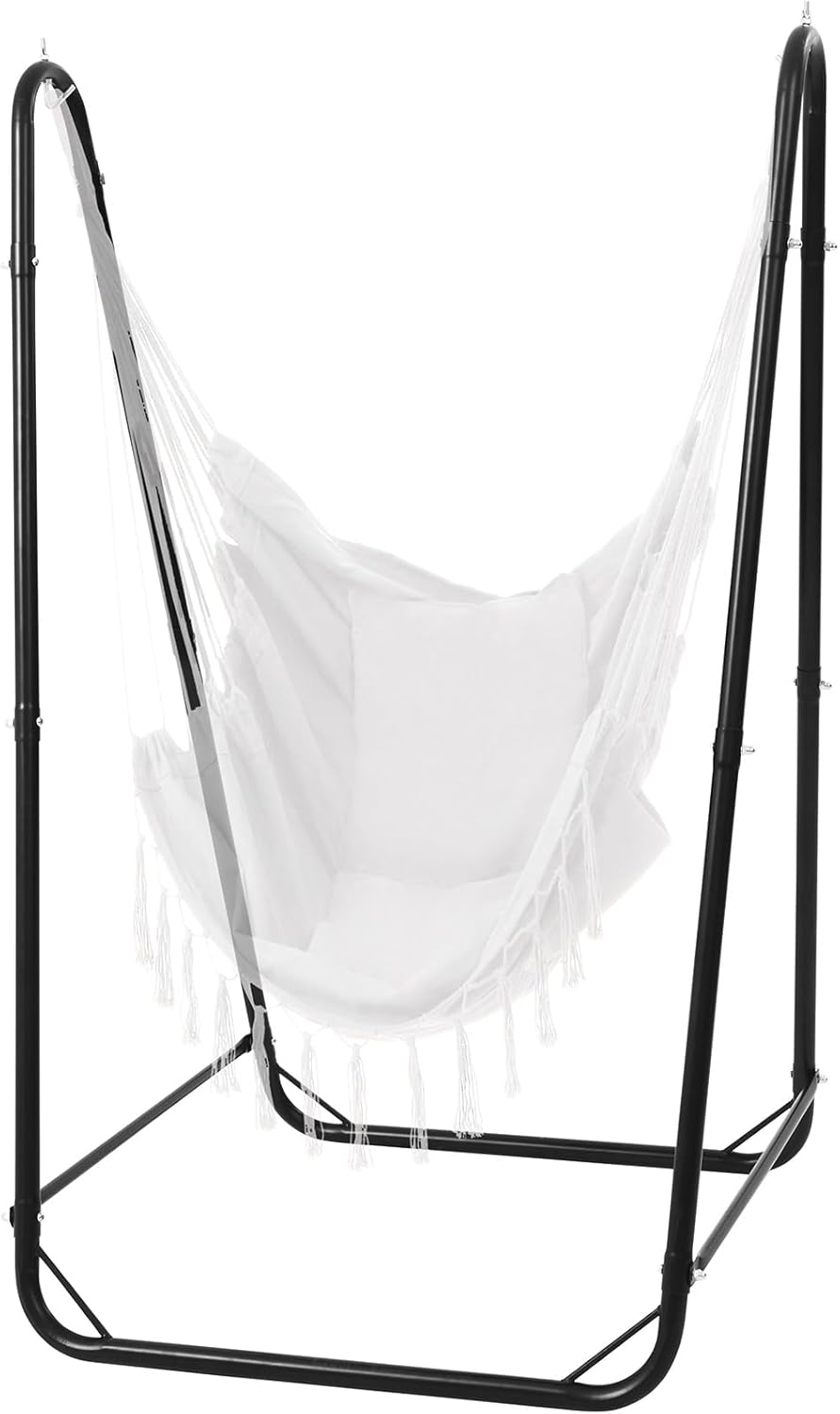 Black U Shaped Hammock Chair Stand Only