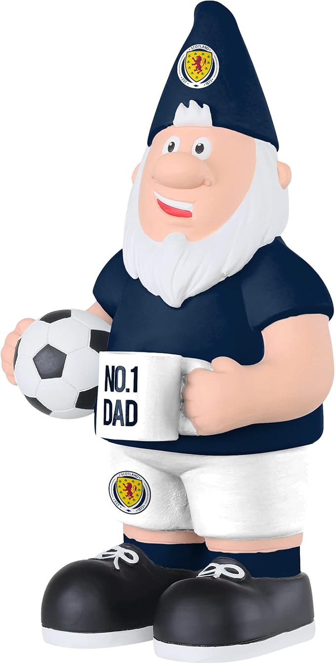 Football Dad Gnome 25cm Hand Painted Garden Ornament Gift