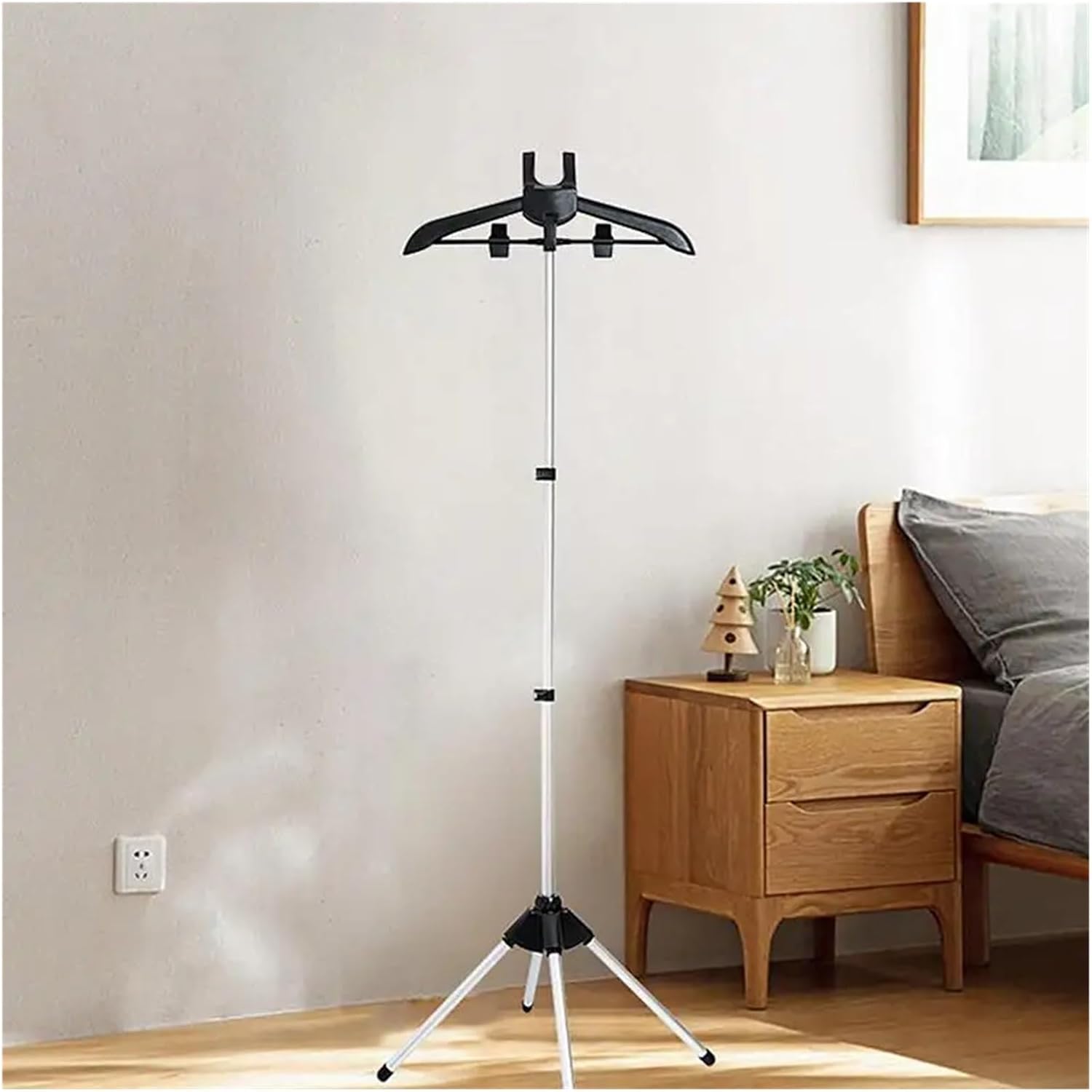Clothes Steamer Stand Adjustable Folding Garment Rack Portable