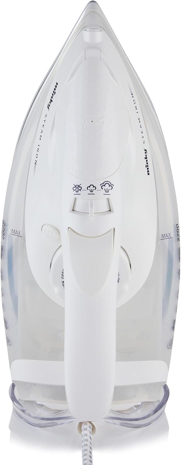 2200W Steam Iron Ceramic Soleplate 350ml Tank Anti Drip Self Clean