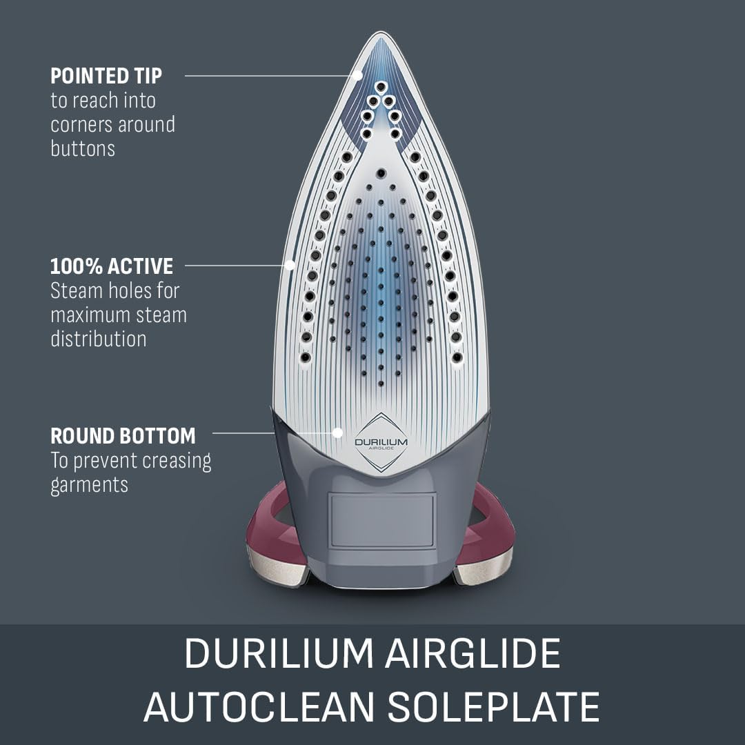 2800W Steam Iron Non Stick Soleplate Auto Shut Off Anti Drip