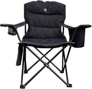Padded Folding Camping Chair with Cooler Green