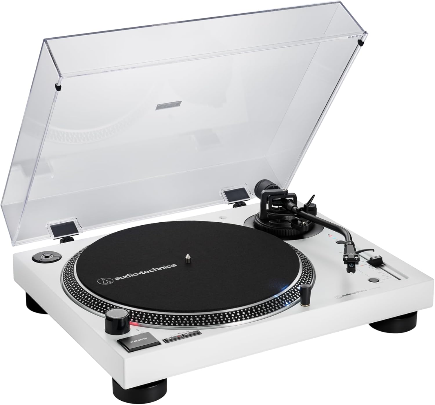 Bluetooth USB Direct Drive Turntable White 3 Speed Vinyl Player