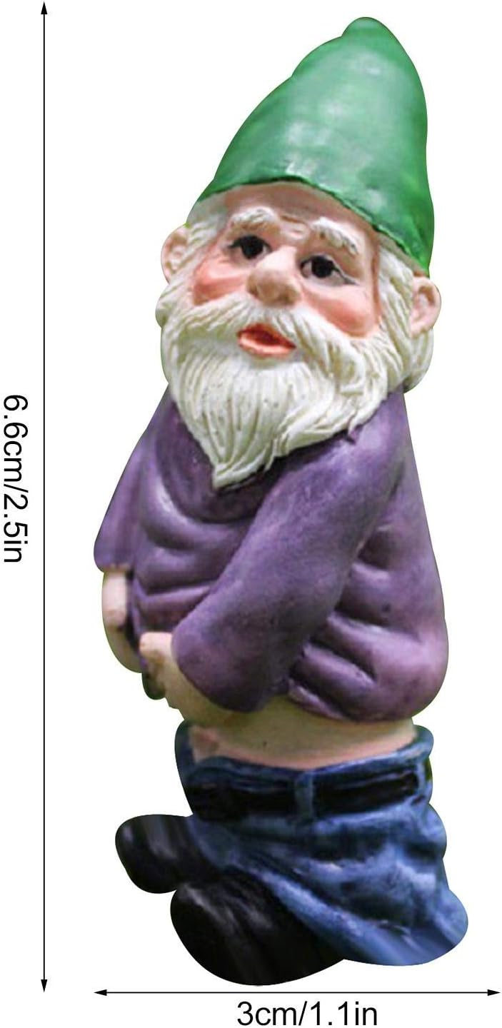 Funny Garden Gnome Statue Resin Outdoor Lawn Patio Decor
