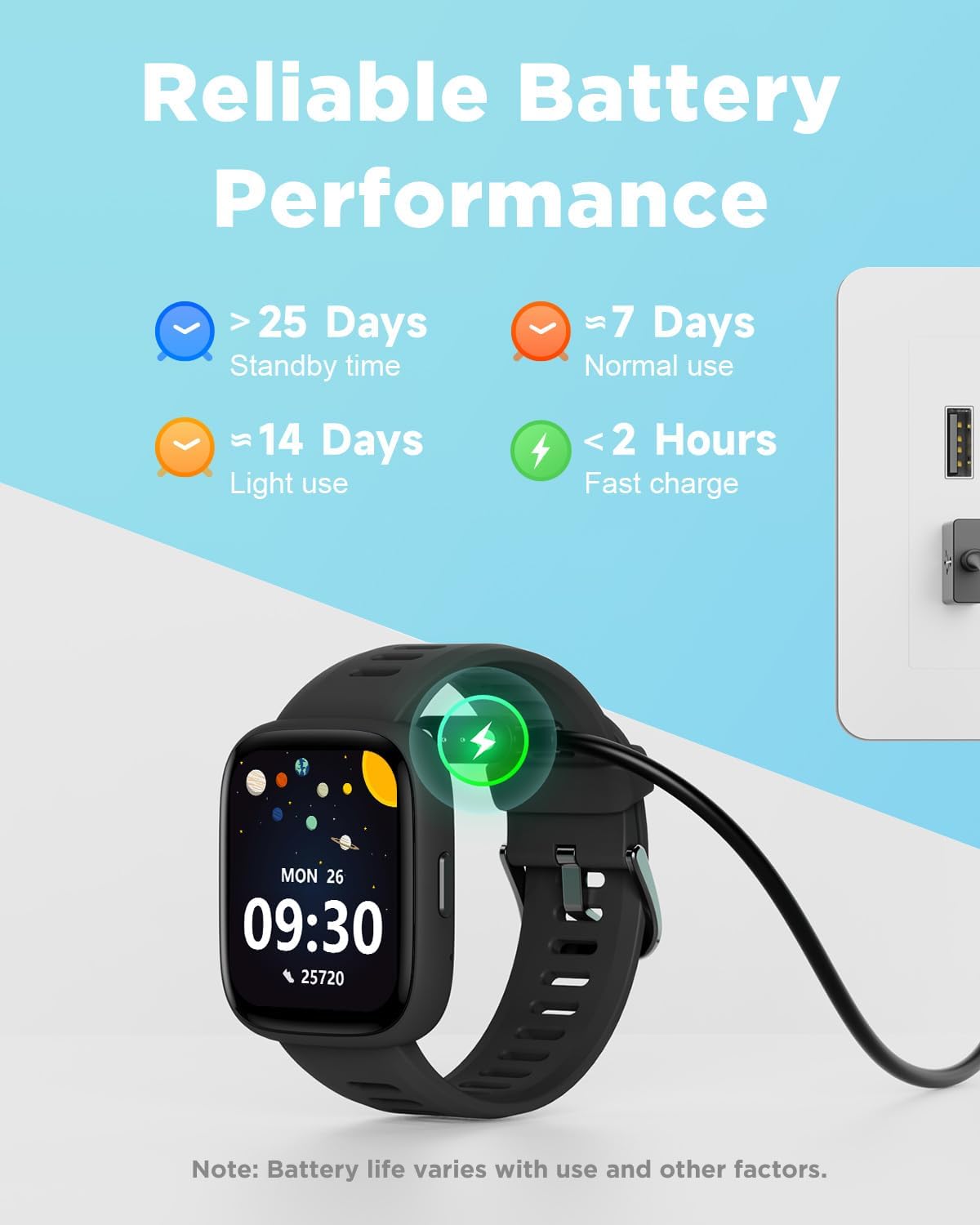 Kids Smart Watch 1.8 Fitness Tracker Games Waterproof