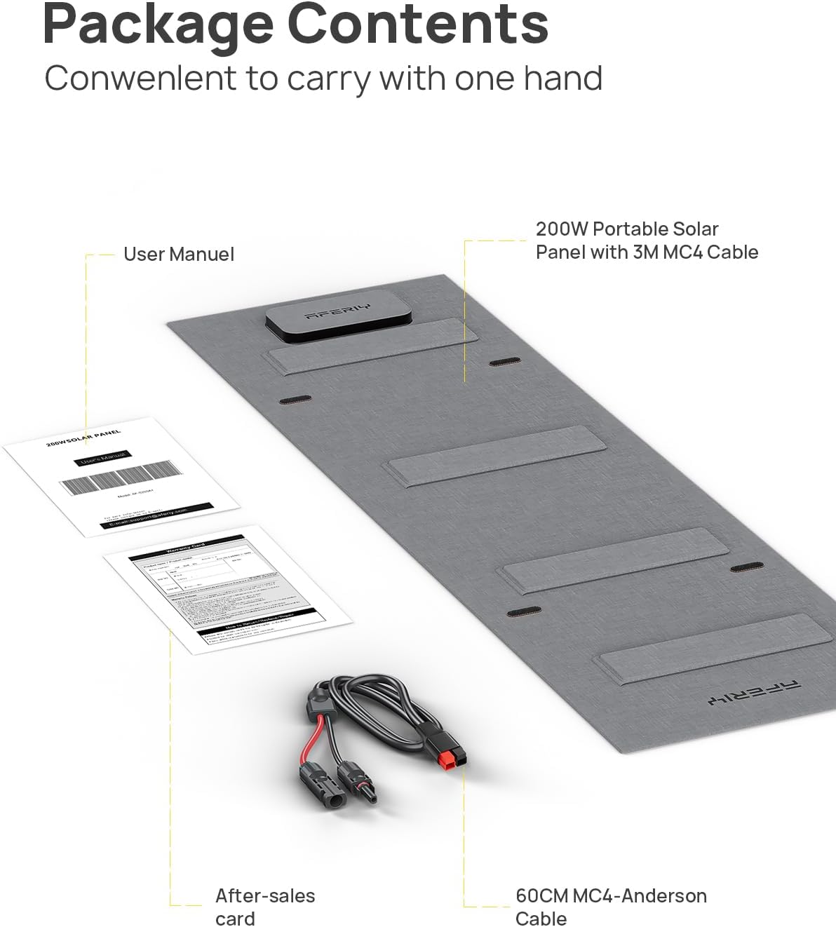 200W Foldable Solar Panel ETFE Portable Off Grid Kit