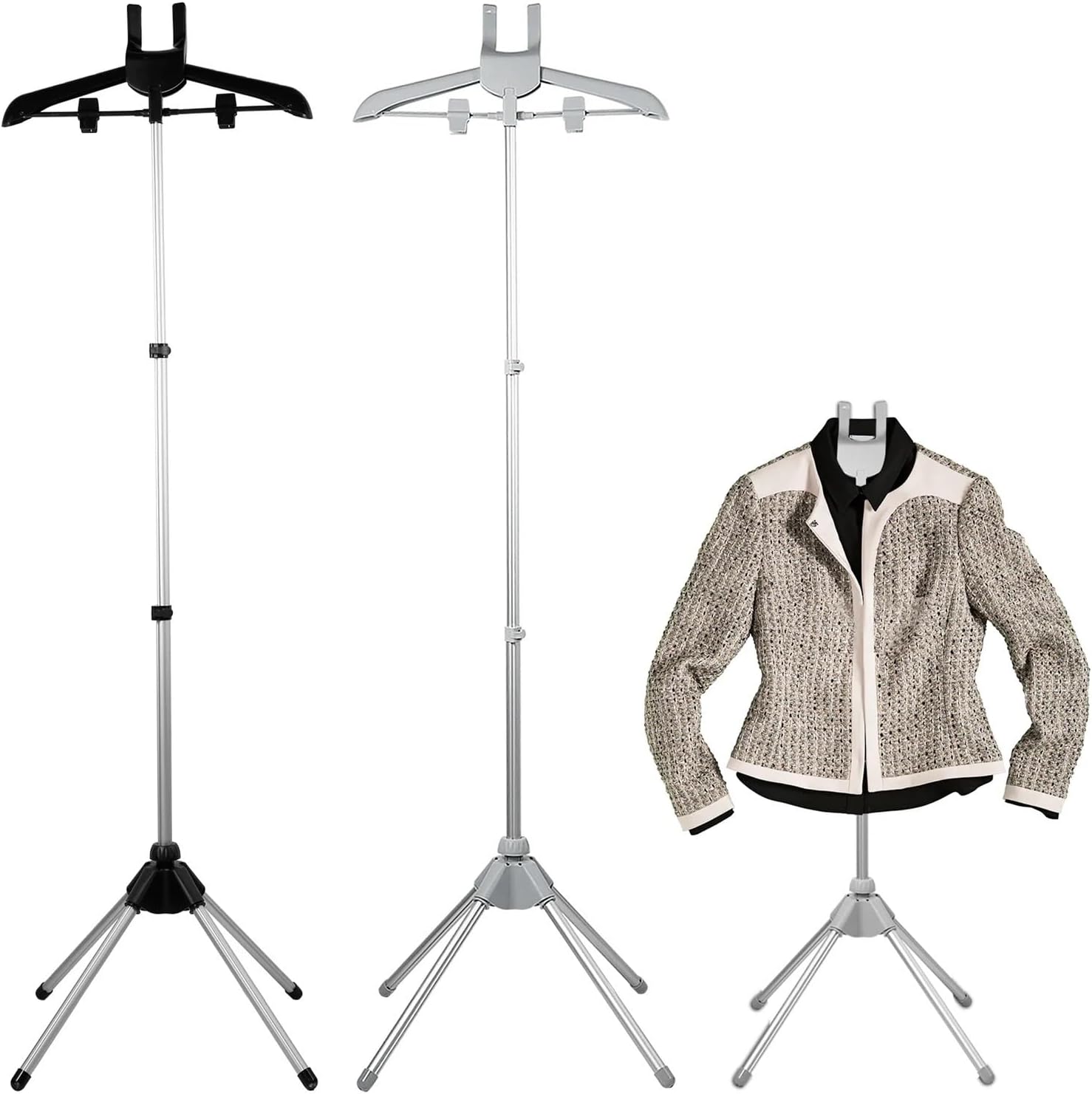 Clothes Steamer Stand 85-160cm Adjustable Telescopic Garment Rack