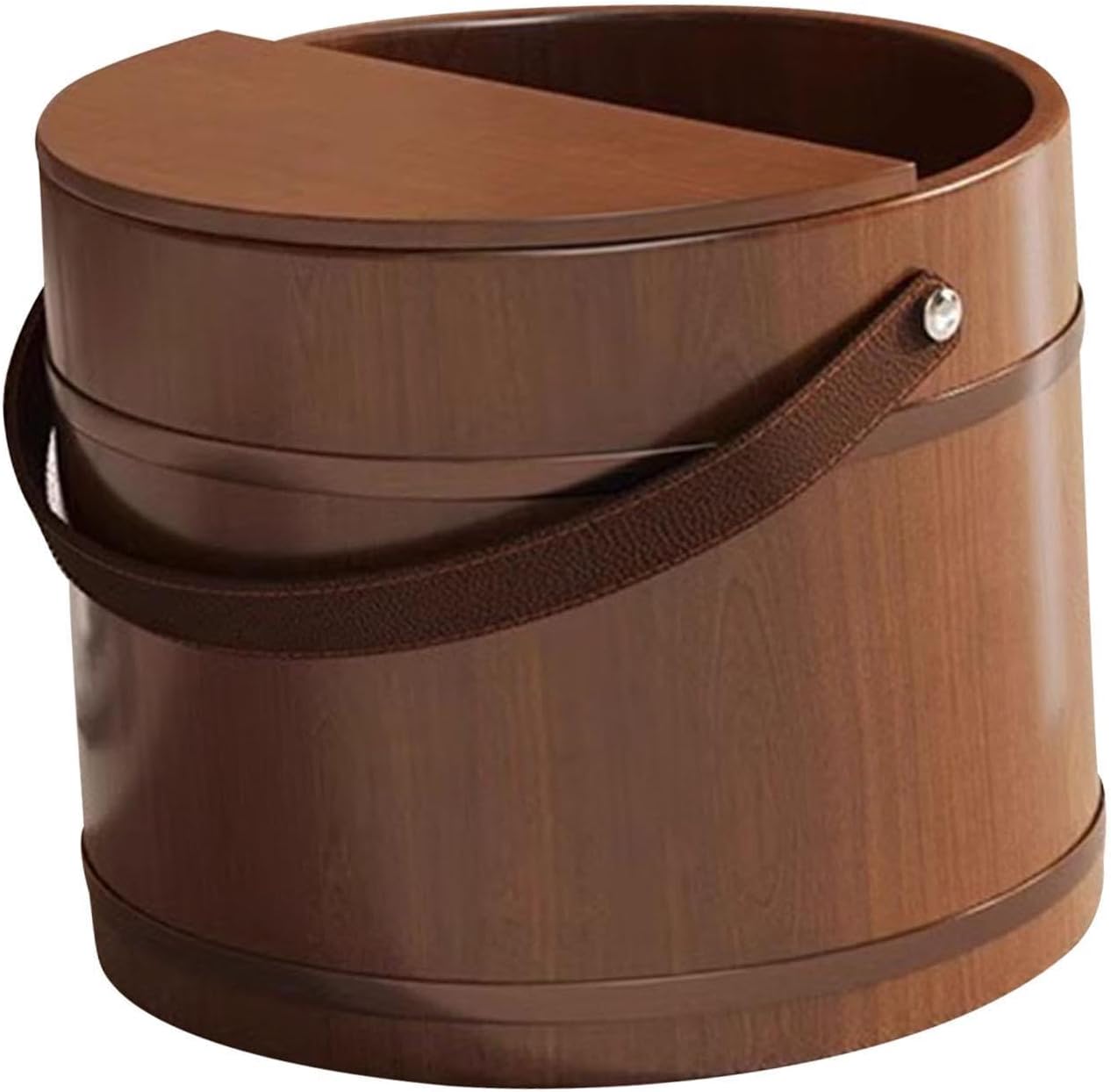 Natural Wooden Foot Soak Tub Portable Pedicure Spa Bucket Basin