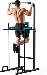 Power Tower Pull Up Dip Station Adjustable Home Gym Trainer