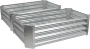 Raised Garden Bed Metal Planter 120cm Galvanized Steel 2 Pack