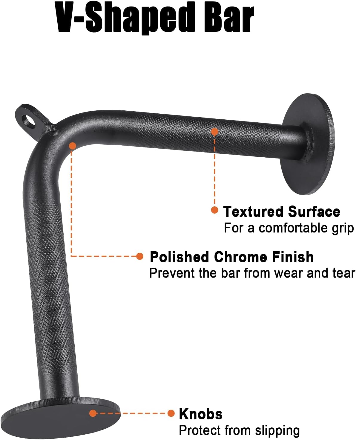 Cable Machine Attachment Set Lat Pulldown Bar Tricep Rope Handles