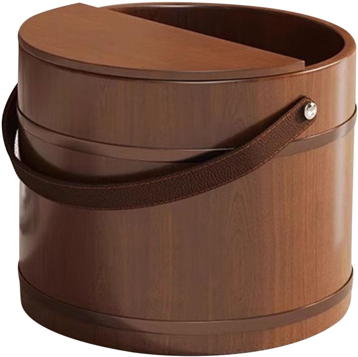 Natural Wooden Foot Soak Tub Portable Pedicure Spa Bucket Basin