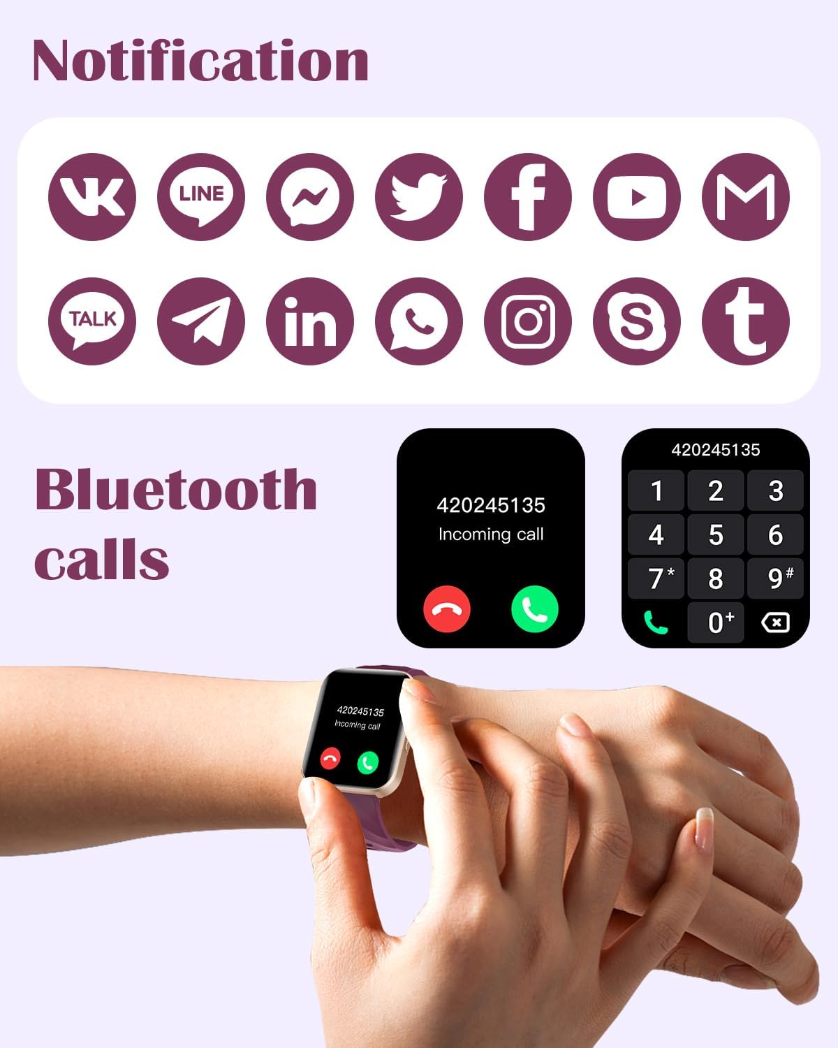 Smart Watch Bluetooth Call 100 Sports Heart Sleep IP68