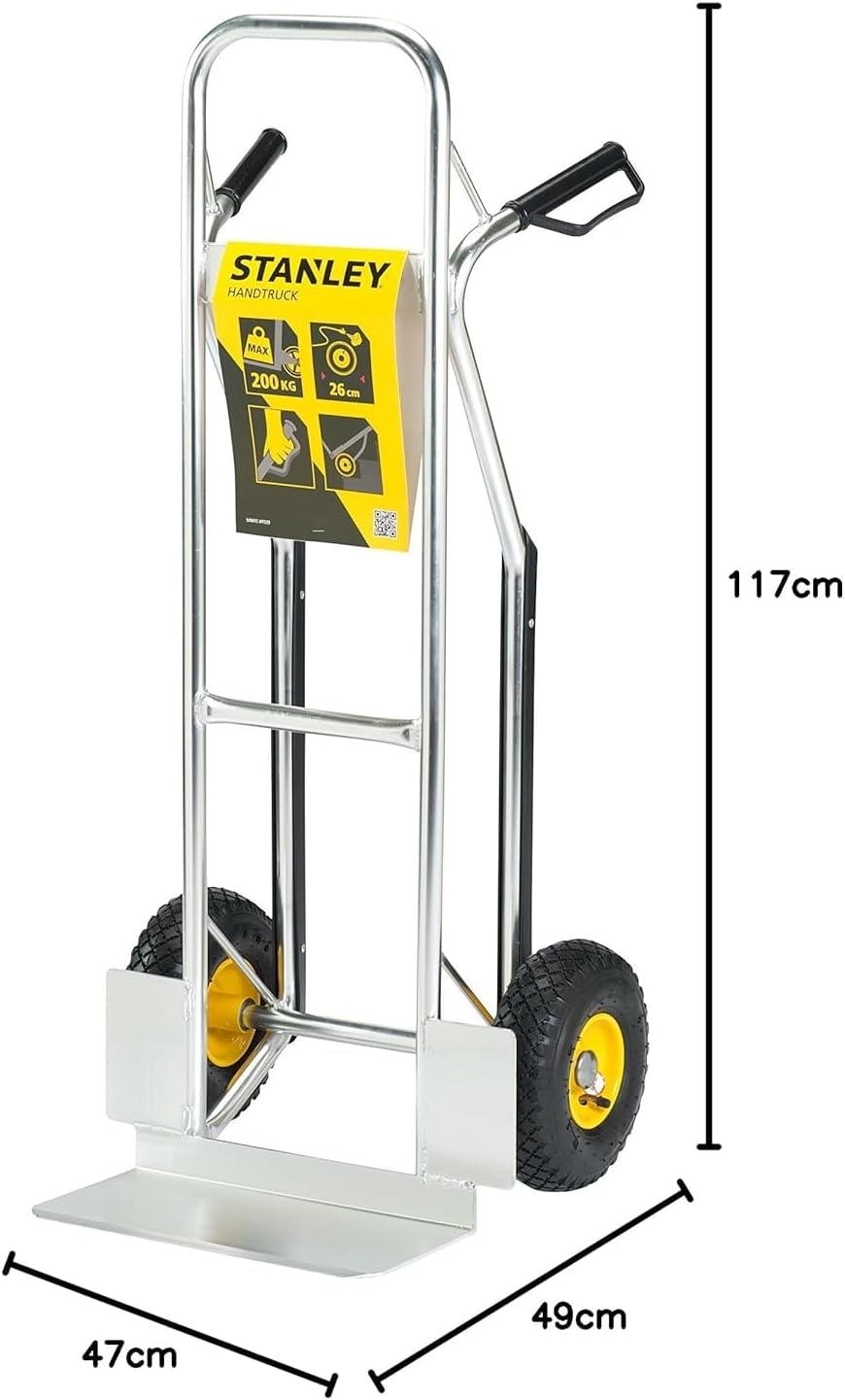 Heavy Duty Aluminium Hand Truck 200KG Pneumatic Wheels