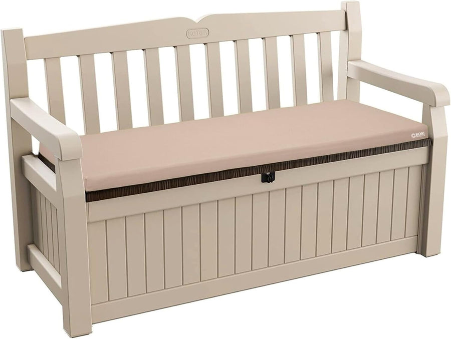 2 Seater Garden Bench Cushion 128x50cm Outdoor Seat Pad Beige