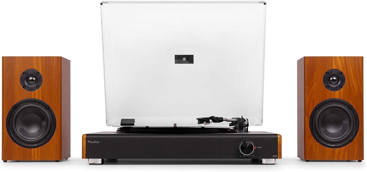 3 Speed Record Player with Wireless Bluetooth Speakers