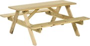 6 Seater Wooden Picnic Table 140cm A Frame Garden Bench