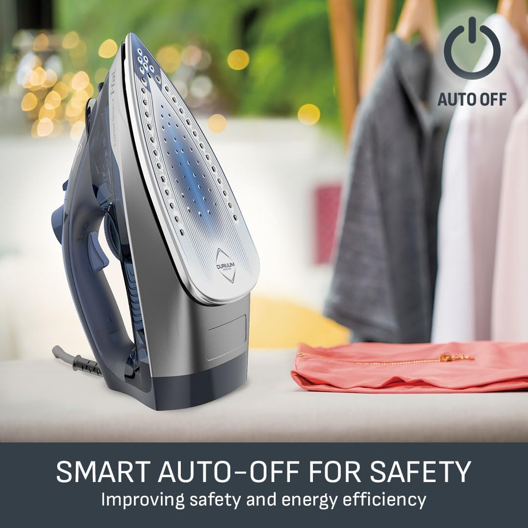 2600W Steam Iron 190g Steam Boost Durilium Soleplate Auto Off